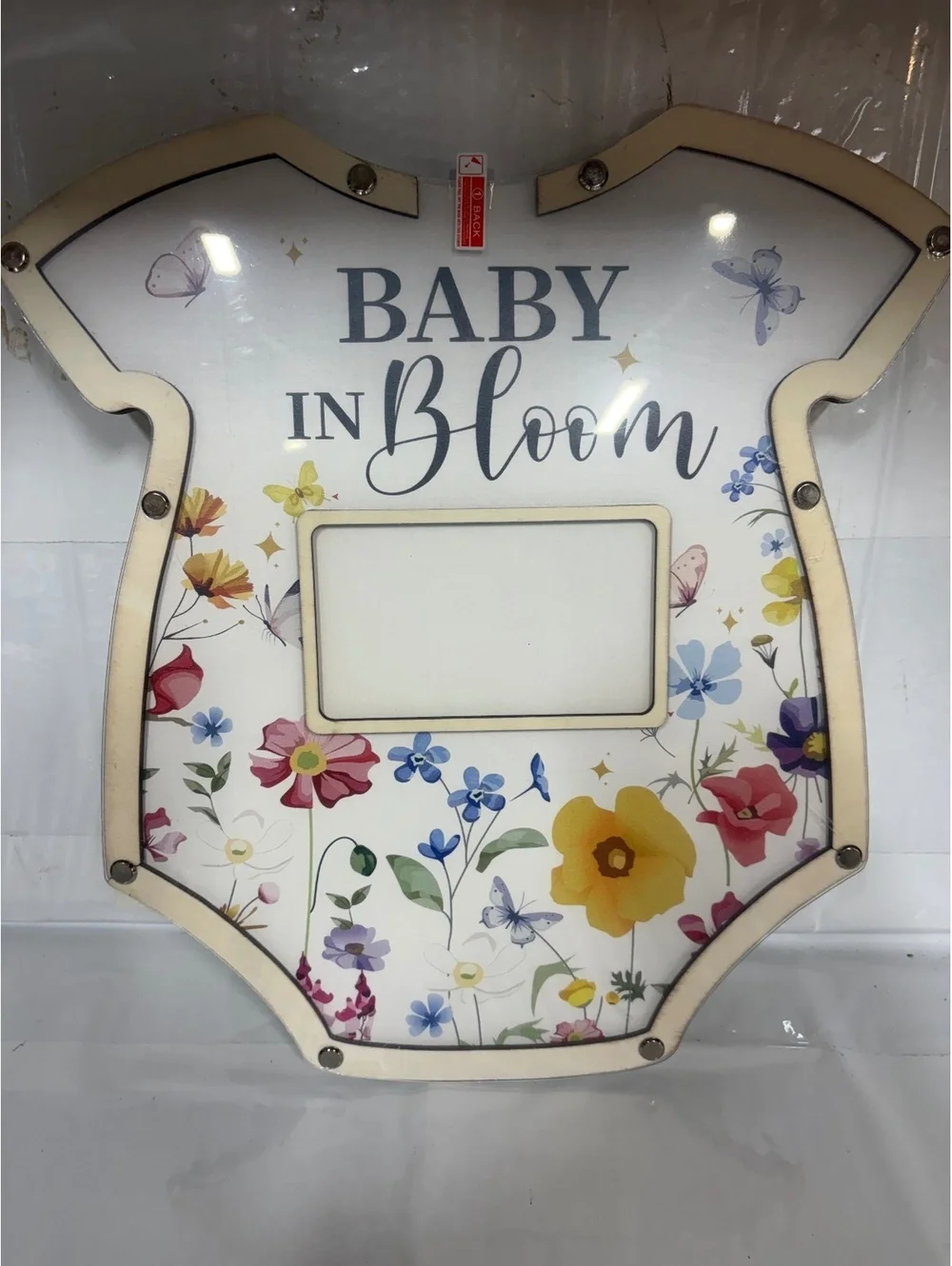 Baby in Bloom Guestbook Sign Frame Set for Baby Showers and Gender Reveals